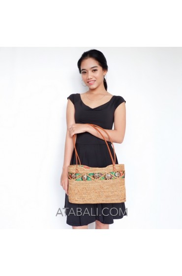 shopping handbags ethnic design ata rattan women handmade 